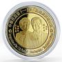 Malawi 50 kwacha Inauguration of the 11th President gilded bronze coin 2004