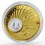 Niue 2 dollars Good Luck Horseshoe gilded proof silver coin 2013