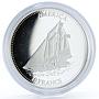 Congo 10 francs History of Seafaring Ship America Clipper proof silver coin 2001