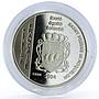 France 1 1/2 euro La Corvette Mimosa Ship proof silver coin 2004