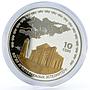 Kyrgyzstan 10 som Uzgen Architectural Complex gilded silver coin 2007