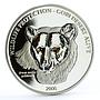 Mongolia 500 togrog Wildlife Protection series Gobi Bear proof silver coin 2006