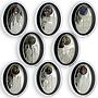 Niue 1 dollar set of 8 coins Faith Gothic Cathedrals Churches silver 2010 - 2011