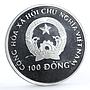 Vietnam 100 dong Historic Ship Large Dragon Ship silver coin 1988