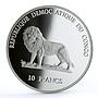 Congo 10 francs Seafaring Portuguese Ship Dio Cao Clipper proof silver coin 2000