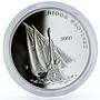 Congo 10 francs Seafaring Portuguese Ship Dio Cao Clipper proof silver coin 2000