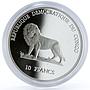 Congo 10 francs Seafaring Portuguese Ship Dio Cao Clipper proof silver coin 2000