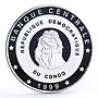 Congo 10 francs Explorer of Africa David Livingstone silver coin 1999