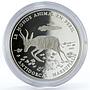 Ivory Coast 1000 francs Peril Wildlife Antidorcas Marsupialis silver coin 2009