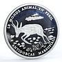 Ivory Coast 1000 francs Peril Wildlife Antidorcas Marsupialis silver coin 2009