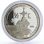 France 1 1/2 euro Porte-Avions Charles De Gaulle Ship proof silver coin 2004