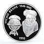 Jamaica 25 dollars Danish Nobleman Tycho Brahe proof silver coin 1995