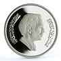 Jordan 2 1/2 dinars Endangered Wildlife Fauna Gazelle proof silver coin 1977