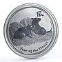 Australia 50 cents Lunar Calendar series II Year of the Mouse silver coin 2008