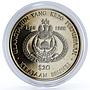 Brunei 20 dollars 20th Anniversary of the Sultan Coronation silver coin 1988