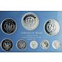 Belize set of 8 coins Belizian Birds Fauna silver coins 1983