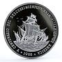 Dominican Republic 1 peso Discovery America Ship Clipper piedfort silver 1988