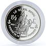 France 1 1/2 euro Le Soleil Royal Ship Clipper proof silver coin 2004