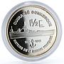 France 1 1/2 euro Cuirasse Dunkerque Ship proof silver coin 2004