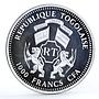 Togo 1000 francs Football World Cup in Brazil Statue of Jesus silver coin 2012