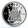 Zambia 500 kwacha Women's Rights proof silver coin 1994
