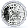 Zambia 500 kwacha Women's Rights proof silver coin 1994