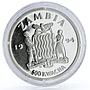 Zambia 500 kwacha Women's Rights proof silver coin 1994