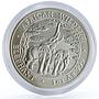 Zambia 5000 kwacha African Wildlife series Elephant silver coin 2003