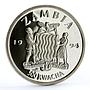 Zambia 500 kwacha Rights of Religion and Culture proof silver coin 1994