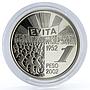 Argentina 1 peso First Lady Eva Duarte People Manifestation silver coin 2002