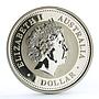 Australia 1 dollar A Gift For Baby Boy Kookaburra Bird Fauna silver coin 2005