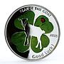 Congo 1000 francs Year of the Goat Lucky Goat colored silver coin 2015