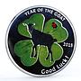 Congo 1000 francs Year of the Goat Lucky Goat colored silver coin 2015