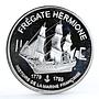 France 1 1/2 euro Fregate Hermione Ship Clipper proof silver coin 2004