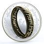 New Zealand 1 dollar Lord of the Rings The One Ring gilded silver coin 2003