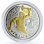 Andorra 10 diners Vikings Thor gilded silver coin 2008