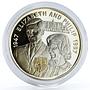 Jamaica 25 dollars Queen Elizabeth and Prince Philip Jubilee silver coin 1997