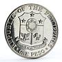 Philippines 1 peso 25th Anniversary of Bataan Day silver coin 1967