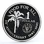 Trinidad and Tobago 1 dollar 50th Anniversary of FAO Banana silver coin 1995