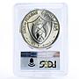 Fujairah 10 riyals Apollo XI Moon Landing Program PR64 PCGS silver coin 1970