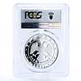Russia 3 rubles Jubilee of Yuri Gagarin Space Flight PR70 PCGS silver coin 2003