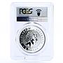 Australia 1 dollar Lunar Calendar I Year of the Snake MS69 PCGS sivler coin 2001