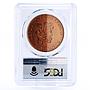 Congo 100 francs Endangered Wildlife Elephants MS68 PCGS copper coin 1993