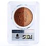 Congo 100 francs Endangered Wildlife Elephants MS68 PCGS copper coin 1993