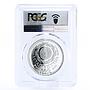 Kazakhstan 500 tenge Independence Monument PR69 PCGS silver coin 2001