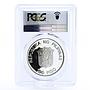 Philippines 200 piso WWF series Mindoro Buffalo Bull PR68 PCGS silver coin 1987