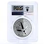 Belarus 20 rubles Fauna of EurAsEC White Stork Bird PR70 PCGS silver coin 2009
