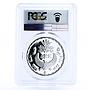 Egypt 5 pounds African Wildlife Egyptian Gazelle PR70 PCGS silver coin 1994
