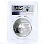 Georgia 3 lari BTC Oil Pipeline PR69 PCGS silver coin 2006