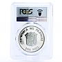 Philippines 200 piso WWF series Mindoro Buffalo Bull PR67 PCGS silver coin 1987